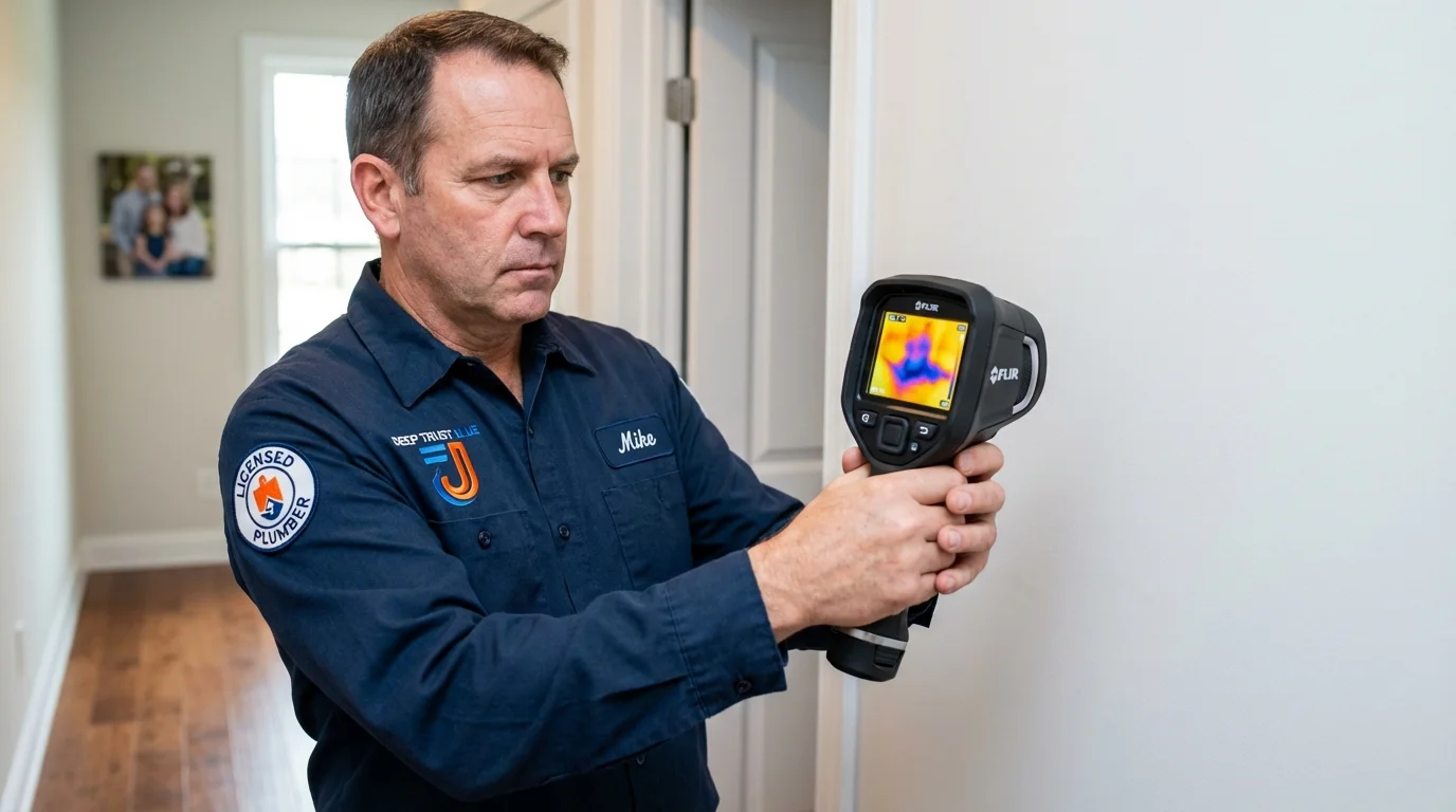 Thermal imaging leak detection by Johns Plumbing LLC in Woodville